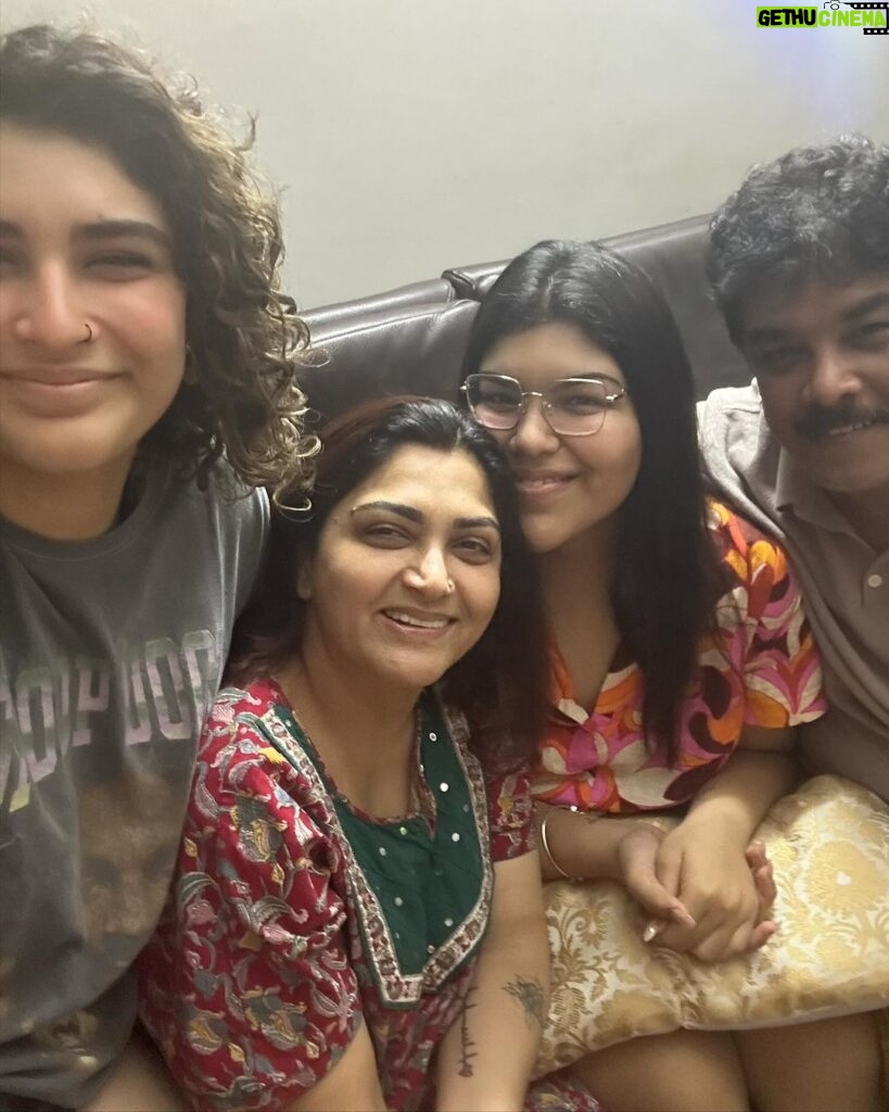 Kushboo Instagram - Reflecting on the past year, we are reminded of the diverse range of experiences it brought—moments of happiness and tears, the loss of loved ones, and the resilience it took to live without them. We encountered joy and pain simultaneously, and the year both took away from us and provided us with what we rightly deserved. It was a teacher of patience and perseverance, nudging us to reevaluate decisions and give our best. It urged us to pause, reflect, learn, and unlearn, allowing for personal growth and the embrace of new technologies. We were prompted to let go of past grievances, choose acceptance over denial, and understand and engage with both our elders and young minds. This period compelled us to face the harsh truths of life, fostering a spirit of forgiveness without forgetting, and a commitment to learn and grow from our mistakes. This year has undeniably been a beautiful rollercoaster ride, one that we wouldn't change a single bit of. However, it has also reinforced the importance of ongoing learning, deeper understanding, and greater enjoyment of life. We genuinely thank our friends for their unwavering understanding and support. To our family, we express our deepest gratitude for their enduring presence, even during our most unreasonable moments. We also extend our gratitude to those who, through their actions, sought to pull us down. Their challenges have inadvertently strengthened our resolve and helped us climb higher. Ultimately, life encompasses the amalgamation of these experiences. In its simplicity, it resonates with the imperative to love life to its fullest. It necessitates a rejection of complaints and a willingness to bask in both the peaks and valleys. We are reminded of life’s impermanence, so, as 2023 passes and 2024 unfolds, we wish everyone a joyous new year ahead. #happynewyear2024 With love and best wishes, Sundar.C Kushboo Sundar Avantika Sundar Anandita Sundar