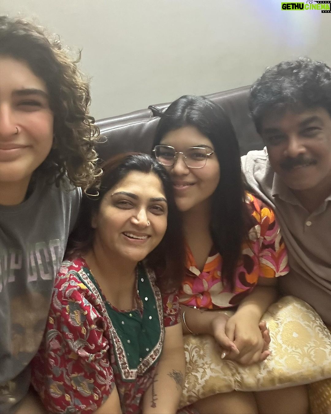 Kushboo Instagram - Reflecting on the past year, we are reminded of the diverse range of experiences it brought—moments of happiness and tears, the loss of loved ones, and the resilience it took to live without them. We encountered joy and pain simultaneously, and the year both took away from us and provided us with what we rightly deserved. It was a teacher of patience and perseverance, nudging us to reevaluate decisions and give our best. It urged us to pause, reflect, learn, and unlearn, allowing for personal growth and the embrace of new technologies. We were prompted to let go of past grievances, choose acceptance over denial, and understand and engage with both our elders and young minds. This period compelled us to face the harsh truths of life, fostering a spirit of forgiveness without forgetting, and a commitment to learn and grow from our mistakes. This year has undeniably been a beautiful rollercoaster ride, one that we wouldn't change a single bit of. However, it has also reinforced the importance of ongoing learning, deeper understanding, and greater enjoyment of life. We genuinely thank our friends for their unwavering understanding and support. To our family, we express our deepest gratitude for their enduring presence, even during our most unreasonable moments. We also extend our gratitude to those who, through their actions, sought to pull us down. Their challenges have inadvertently strengthened our resolve and helped us climb higher. Ultimately, life encompasses the amalgamation of these experiences. In its simplicity, it resonates with the imperative to love life to its fullest. It necessitates a rejection of complaints and a willingness to bask in both the peaks and valleys. We are reminded of life’s impermanence, so, as 2023 passes and 2024 unfolds, we wish everyone a joyous new year ahead. #happynewyear2024 With love and best wishes, Sundar.C Kushboo Sundar Avantika Sundar Anandita Sundar