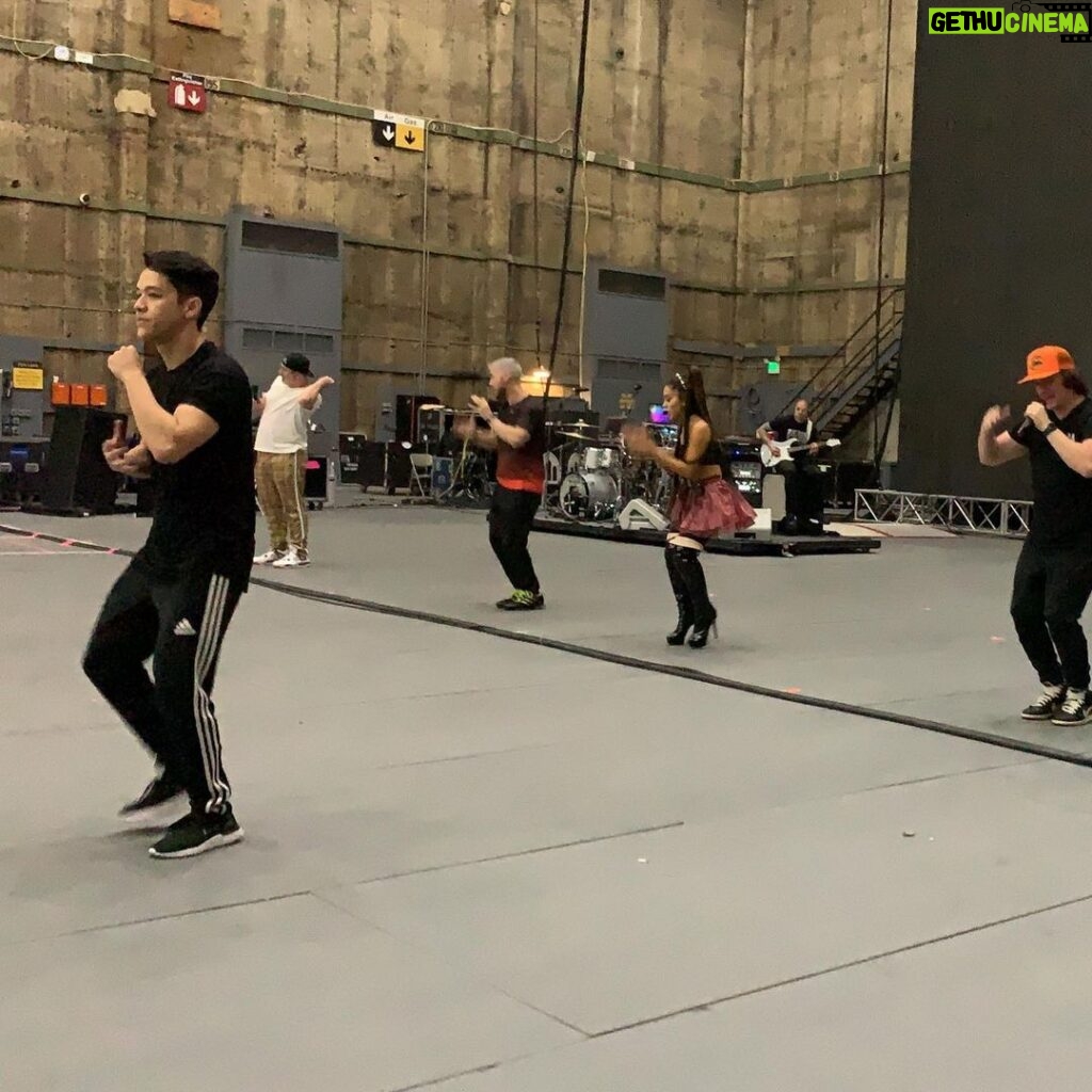 Kyle Hanagami Instagram - Literally the only picture I have from Coachella rehearsals last year with @nsync and @arianagrande. Special thanks to @hughniverse @stephmincone @hondotey @ericpodwall for everything on this one. And thanks @iamskot @brilovelife for making rehearsal fun and enjoyable.