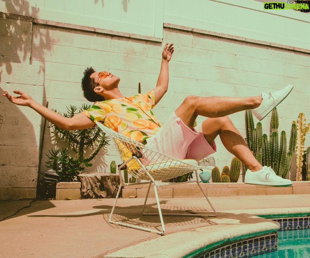 Kyle Hanagami Instagram - So you’re telling me this ISN’T how everyone else sunbathes? Photo: @jessicaczarneckiphoto Style: @breemarley