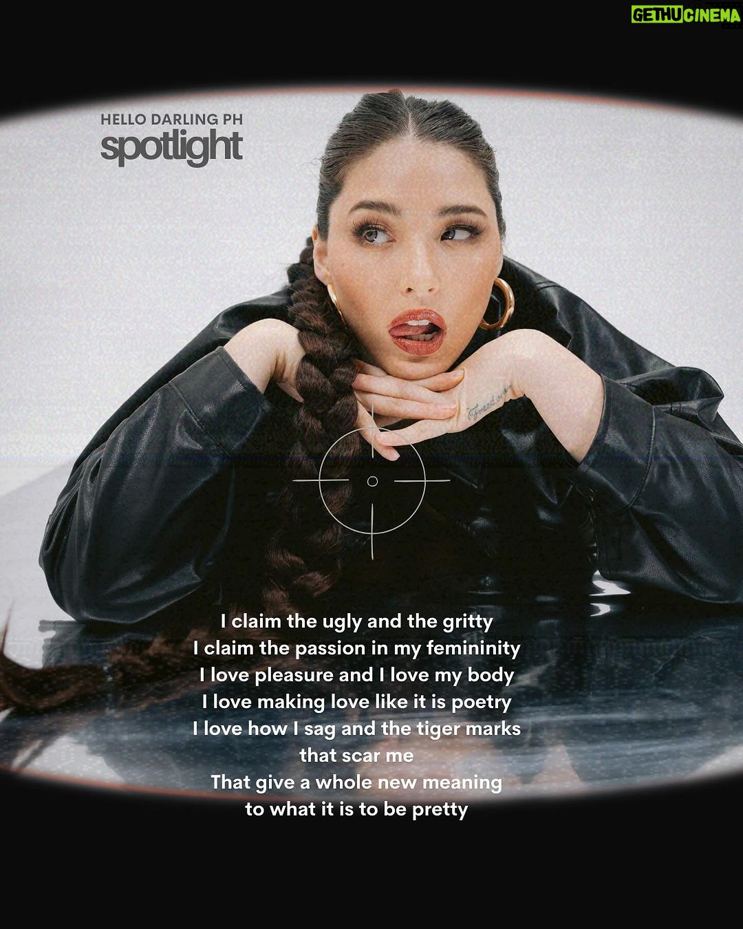 Kylie Padilla Instagram - Starting this year’s Spotlight with a powerful poem, written by Kylie Padilla, that speaks to the journey of self-acceptance and unfiltered strength. This is her story, her body, her freedom. 🌙✨ #UnfilteredStrength #RawAndFree #BodyPositivity #HelloDarlingPh Casa Francia