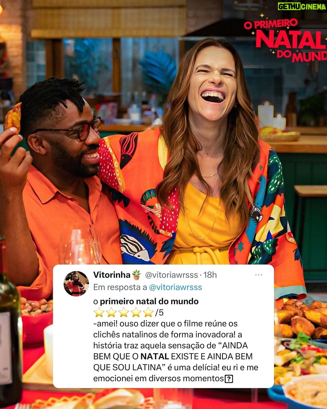 Lázaro Ramos Instagram - #OPrimeiroNatalMundo foi recebido assim por vocês, fico muito feliz em ver que um filme de natal 100% brasileiro foi tão bem aceito. Obrigado por tanto afeto e divulgação, o Top 1 desse primeiro fim de semana foi graças a cada um de vocês. E pra quem ainda não assistiu, nosso filme está disponivel no @primevideobr no mundo todooooo! Chique, né?! Mas me conta, qual sua cena favorita? ❤️🎄 No elenco: eu, @ingridguimaraes @fabianakarlareal @igorjansen @yasminlonduik @valengasparoficial @theomatosoficial @cezarmaracuja @rafaelinfante @wilson_rabelo_ Dirigido por: @susanagarciacapri e @gigisoares10