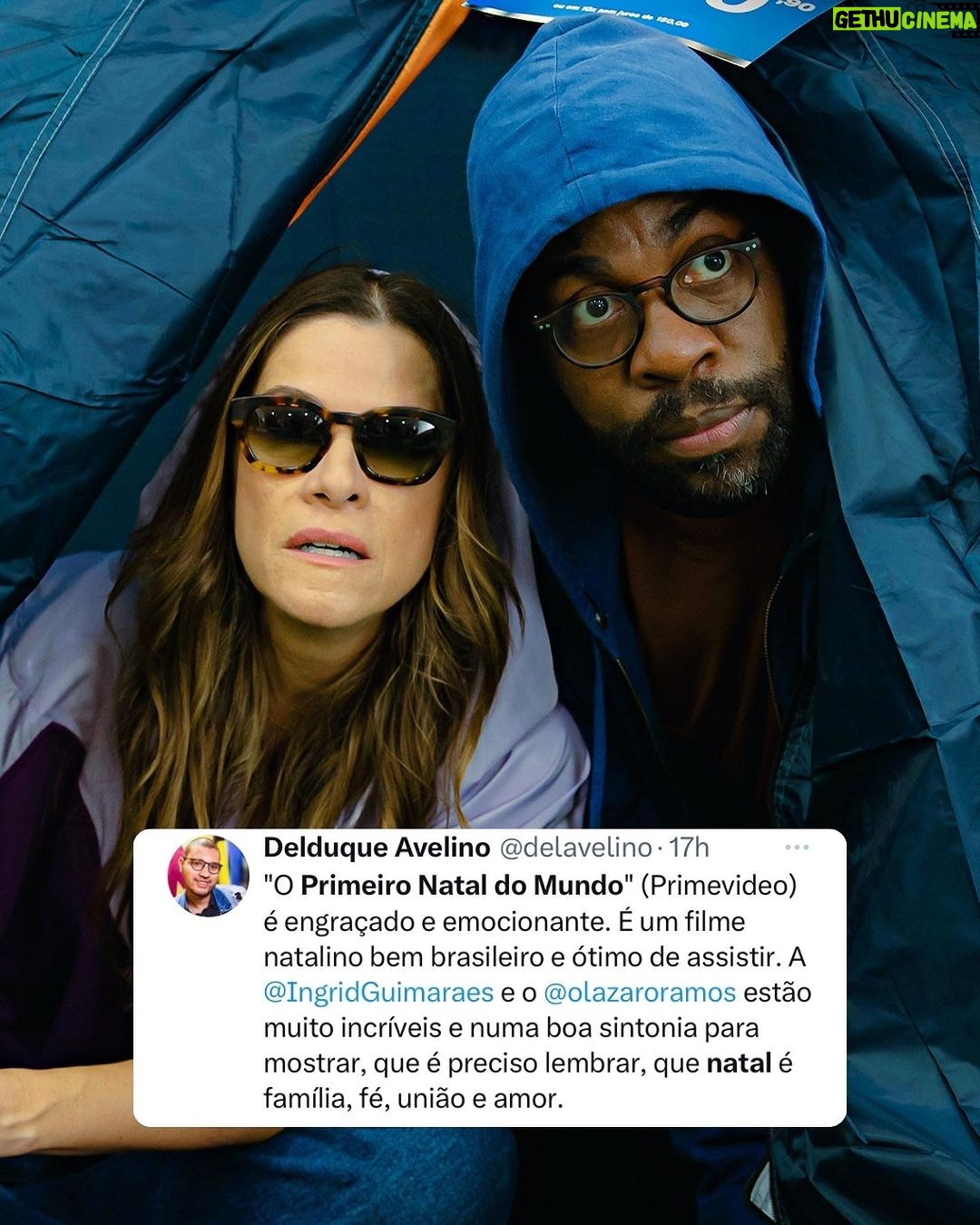 Lázaro Ramos Instagram - #OPrimeiroNatalMundo foi recebido assim por vocês, fico muito feliz em ver que um filme de natal 100% brasileiro foi tão bem aceito. Obrigado por tanto afeto e divulgação, o Top 1 desse primeiro fim de semana foi graças a cada um de vocês. E pra quem ainda não assistiu, nosso filme está disponivel no @primevideobr no mundo todooooo! Chique, né?! Mas me conta, qual sua cena favorita? ❤️🎄 No elenco: eu, @ingridguimaraes @fabianakarlareal @igorjansen @yasminlonduik @valengasparoficial @theomatosoficial @cezarmaracuja @rafaelinfante @wilson_rabelo_ Dirigido por: @susanagarciacapri e @gigisoares10