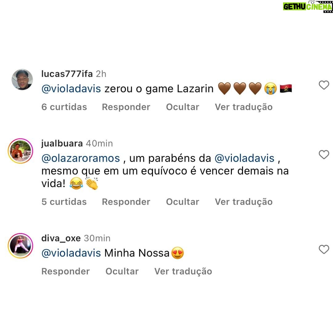 Lázaro Ramos Instagram - Amei Viola me dando parabéns no dia errado, hoje é o dia de Tais e ela ME parabenizou. Penso que ela mandou o meu agora, que também é em novembro 😂 Tá valendo porque é chique demais, mesmo com 24 dias de atraso! rsrsrsrsrsrsrs Ou será que mudo minha data de aniversário? Rsrsrsrw