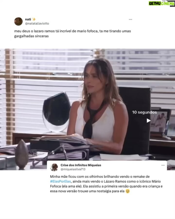 Lázaro Ramos Instagram - Amores, agradeço por todas as mensagens que venho recebendo, e esse era o nosso combinado: trazer leveza para o seu começo de noite. ❤️ Espero que vocês continuem acompanhando #ElasporElas, porque os capítulos estão cada vez mais surpreendentes! E eu estou, inclusive, ansioso para já gravar e já apresentar para vocês. Alguém adivinha o que vem pela frente? 👀 Rio de Janeiro, Rio de Janeiro