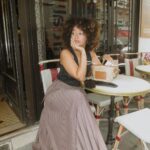 Léna Mahfouf Instagram – la Mère de Paris est de retour dans ses quartiers. J’ai déjà mes looks printaniers @claudiepierlot et mes petits paniers, la moindre des choses aurait été de m’accueillir avec le soleil. 🥐🎀 

collaboration commerciale 
photographie retouchée Paris, France
