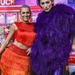 Lívia Andrade Instagram - Registros de felicidade no Domingão ❤️🧡💛 📷 @cjtoskano @xande.levy Stylist @arnojr Acessórios @loolstore Make @cayquecalado Hair @crisafrobraids Look @ammibrazil 👡 @renecaovilla Projac - Central Globo de Producao - Rio de Janeiro