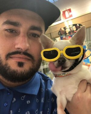 LOLiTO FDEZ Instagram - Le he comprado a @lucille.guau estas gafas para que no le de el aire en los ojos cuando vayamos el coche. 🤘