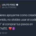 LOLiTO FDEZ Instagram - Ya se puede apoyar a los creadores de contenido en FORTNITE. Codigo: lolito