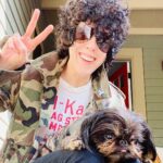 LP Instagram - Orson and I getting ready to hunt for vegan turkeys and celebrate Native American Heritage Month!