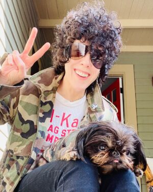 LP Instagram - Orson and I getting ready to hunt for vegan turkeys and celebrate Native American Heritage Month!
