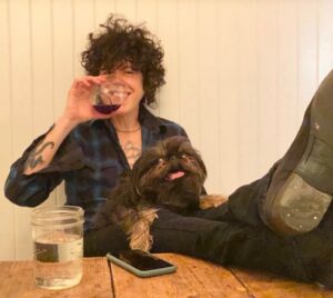 LP Instagram - In this pic we honor Orson, wine and water in that order 🐶 🍷 💧