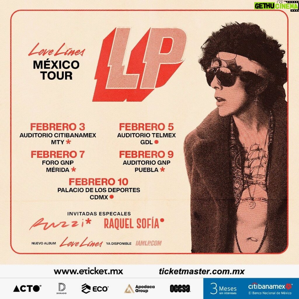 LP Instagram - Mexico let’s go!!! Happy to share that I’ll be having @marianruzzi and @raquelsofia joining me for the upcoming shows xx