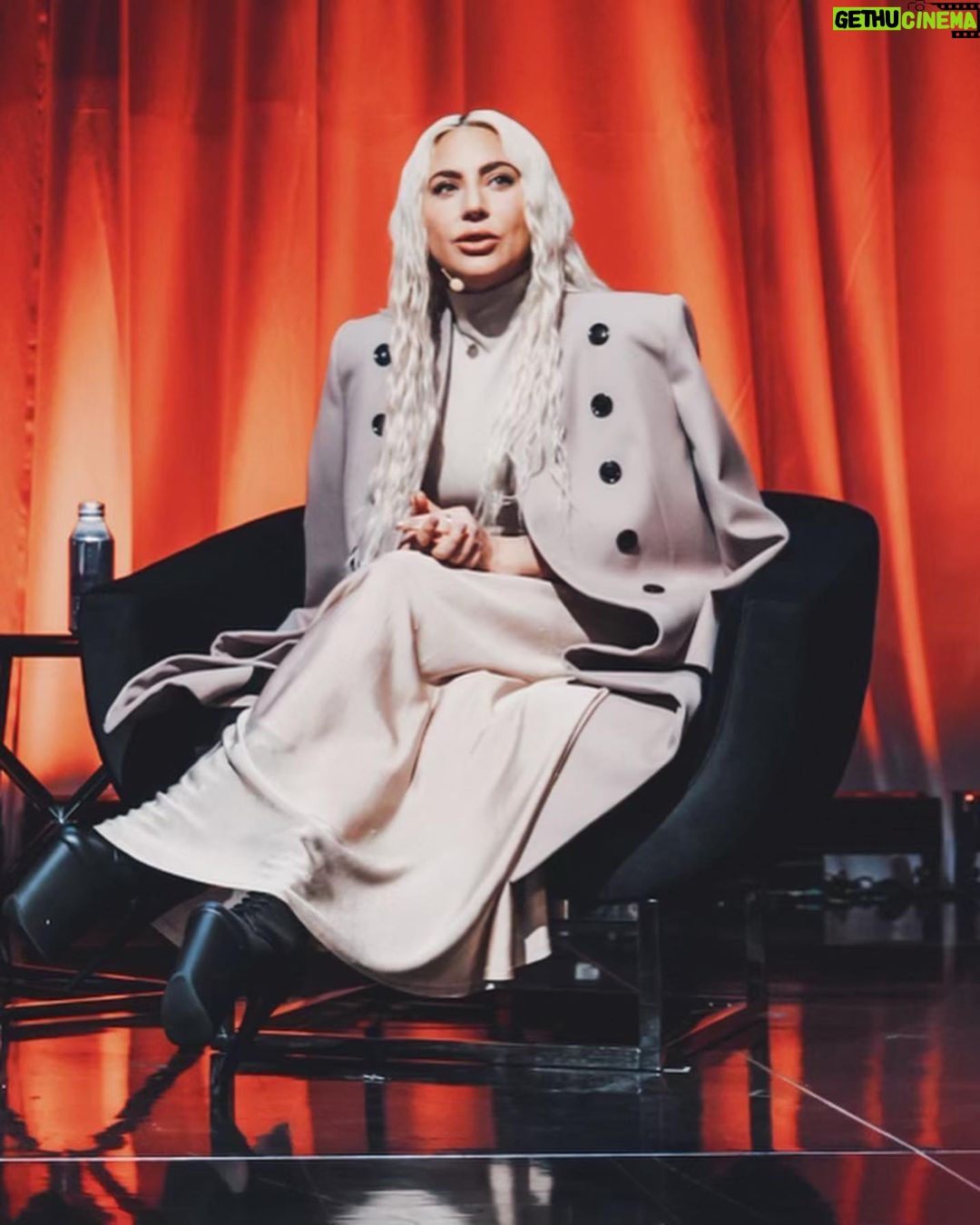 Lady Gaga Instagram - I spoke at Upfront today about the intersection of beauty, art, science, and technology. I shared my experiences as the founder of a beauty company and my long standing vision for the future and art.
