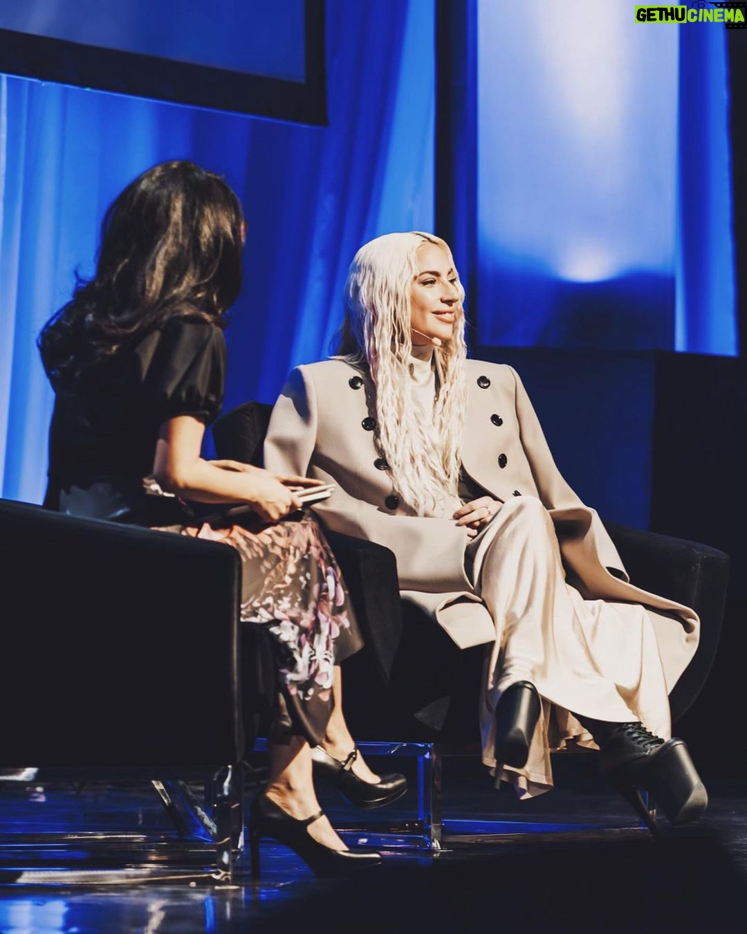 Lady Gaga Instagram - I spoke at Upfront today about the intersection of beauty, art, science, and technology. I shared my experiences as the founder of a beauty company and my long standing vision for the future and art.