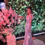 Laila Ahmed Zaher Instagram - From yesterday’s wedding 💗 Dress: @bycherry_mustafa Stylist: @mayajules Makeup: @dinaelkasheff Hair: @alfredmakram Jewelry: @iramjewelry_ Clutch: @treasure_box_by_rashmaa