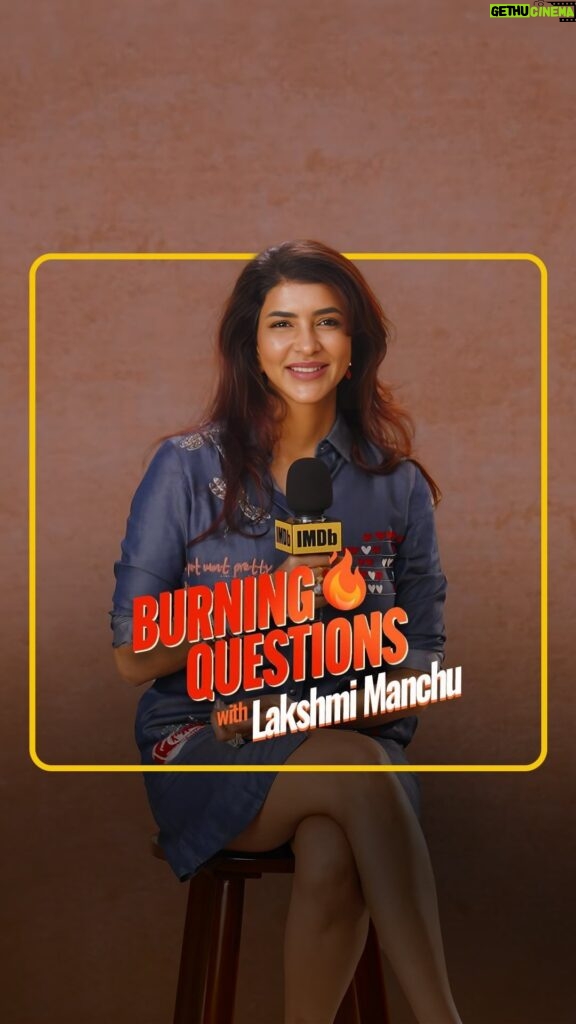 Lakshmi Manchu Instagram - From naming her favourite movies, to her one of a kind experience of using IMDb, here's @lakshmimanchu giving some sizzling answers to your Burning Questions 🔥