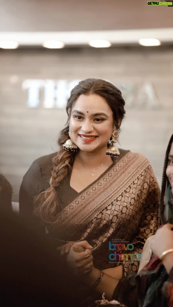 Lakshmi Nakshathra Instagram - Inaugural scenes 💫 Thank you Malappuram for your love 🤗❤️ Saree @mloft_by_joeljacobmathew Blouse Designed @acornfashionlines Styling @stylewithandriya #lakshminakshathra