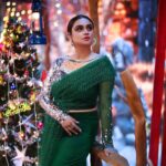 Lakshmi Nakshathra Instagram - “All is calm, all is bright.”💫 It’s Christmas ❤️ 📸. @jinishphotogenic Outfit @aura_by_stini Muah @mukeshmuralimakeover Styling @stini__francis