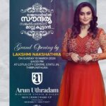 Lakshmi Nakshathra Instagram – Hello Thripunithura 💫

Welcoming you all for the Grand Opening of @arun_uthradam_makeover_studio , tomorrow @ 4 PM

#lakshminakshathra