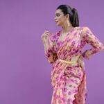 Lakshmi Nakshathra Instagram - The Florals 💫 #lakshminakshathra 📸. @mr.canographers Outfit @lakshmi_nakshathra 😎 Bloused Designed @chakitha_designs Muah @mukeshmuralimakeover Styling @stylewithandriya