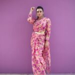 Lakshmi Nakshathra Instagram - The Florals 💫 #lakshminakshathra 📸. @mr.canographers Outfit @lakshmi_nakshathra 😎 Bloused Designed @chakitha_designs Muah @mukeshmuralimakeover Styling @stylewithandriya