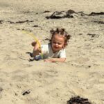 Lala Kent Instagram - A little “Ocean goes to Newport” carousel. Made my heart so full watching O play where I used to play at her age. Newport holds a special place in my heart. My dad would have us set up on this beach at 7 am & we’d stay until the sun went down. Ocean is making him proud. A beach bum just like her Poppy 🌊