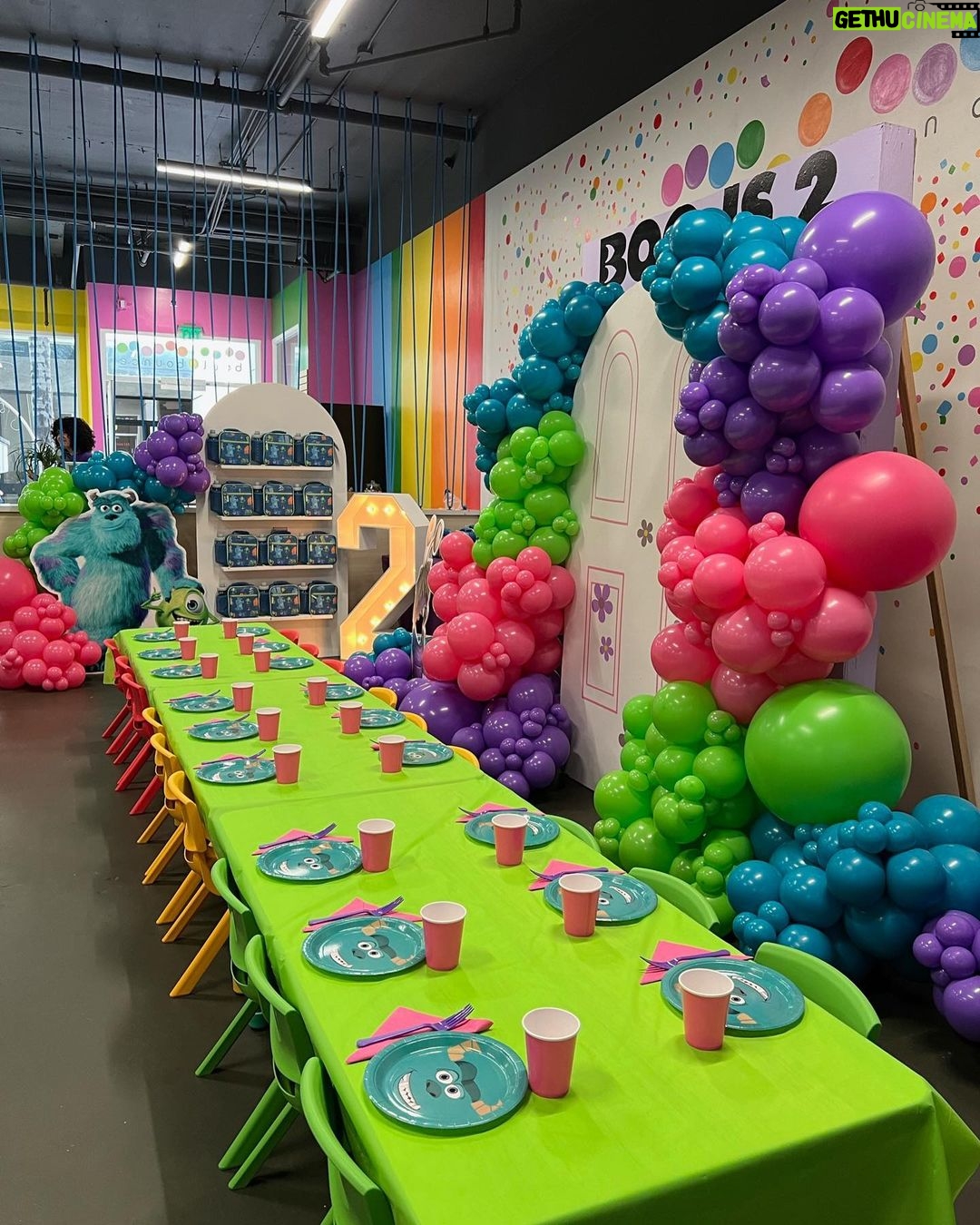 Lala Kent Instagram - I wouldn’t have nothin’ if I didn’t have youuu! Ocean’s Monsters Inc. birthday party was everything and more. Thank you to all of our close friends and family for coming to celebrate my sweet girl! I’m holding it together since she isn’t 2 quite yet… but I will be a wreck on the 15th. It’s going by way too fast 🥹 Balloon installation + custom rentals: @mneventsco Birthday cakes: @thegateauxshoppe_ Candy party favors: @candymommas Special thank you: @picnic_and_petal