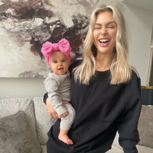 Lala Kent Instagram - My everything. The second picture kills me. We are doing the same scrunchy face! My little mini, right there 🤍 @givethemlalababy