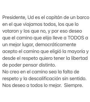 Lali Espósito Instagram - @javiermilei 

Gracias por el cariño a todos♥️🇦🇷♥️