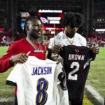 Lamar Jackson Instagram – Jersey Swap shit weird🤣