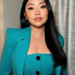 Lana Condor Instagram - Press Day 2 @teenagekrakenmovie - we are playing with a lot of color and I am HERE for it 💙🥹. Swipe for burrito cuz duh