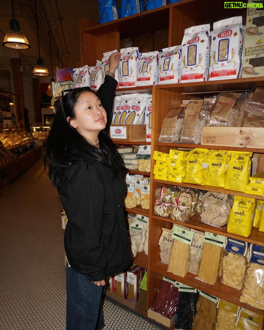 Lana Condor Instagram - The pasta aisle is my home. Life lately, swipe for disheveled but make it cute 🧌💐🥹
