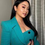 Lana Condor Instagram - Press Day 2 @teenagekrakenmovie - we are playing with a lot of color and I am HERE for it 💙🥹. Swipe for burrito cuz duh