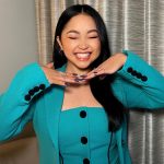 Lana Condor Instagram - Press Day 2 @teenagekrakenmovie - we are playing with a lot of color and I am HERE for it 💙🥹. Swipe for burrito cuz duh