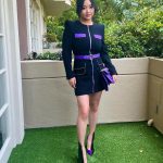 Lana Condor Instagram - Day 1 of Ruby Gillman: Teenage Kraken press - purple dreams 😈 @teenagekrakenmovie
