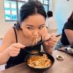Lana Condor Instagram - Noodle monster always strikes with vengeance 👹 // id like to bathe in this curry laksa plz Kuala Lumpur, Malaysia