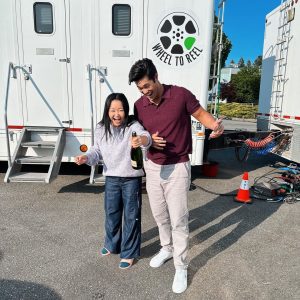 Lana Condor Instagram - @rossbutler and I have been working on a little something 🤫, can’t tell you more so here’s a series of shots of him enjoying my champagne pain.