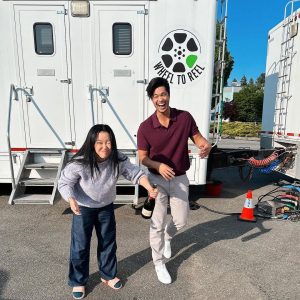 Lana Condor Instagram - @rossbutler and I have been working on a little something 🤫, can’t tell you more so here’s a series of shots of him enjoying my champagne pain.