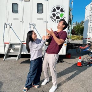 Lana Condor Instagram - @rossbutler and I have been working on a little something 🤫, can’t tell you more so here’s a series of shots of him enjoying my champagne pain.