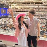 Lana Condor Instagram - can we always be this close? (& by we I mean my sexy fiancé & @taylorswift) Los Angeles, California