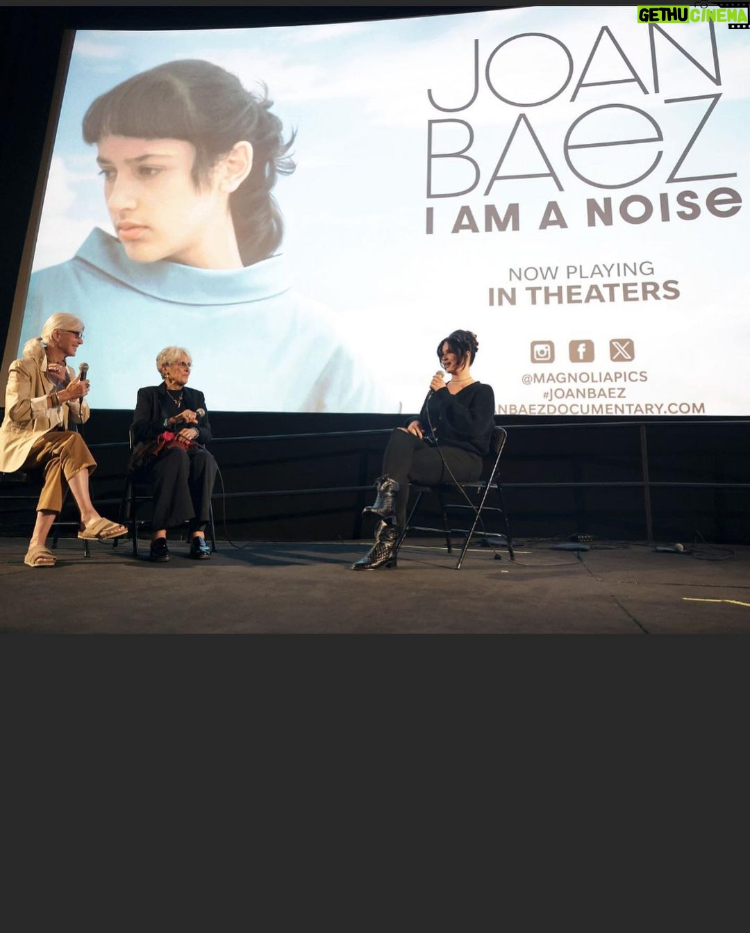 Lana Del Rey Instagram - Sometimes you just get lucky. Lucky enough to interview Joan Baez 💣 our family loves your beautiful family, Joan. The vulnerability you reveal in the film truly is a form of activism in its own way. And Karen! This film that you helped produce and make happen and the laughter we had that day will truly be treasured by me and chuck. I was barely back in California for a minute, and look how we hit the ground running.