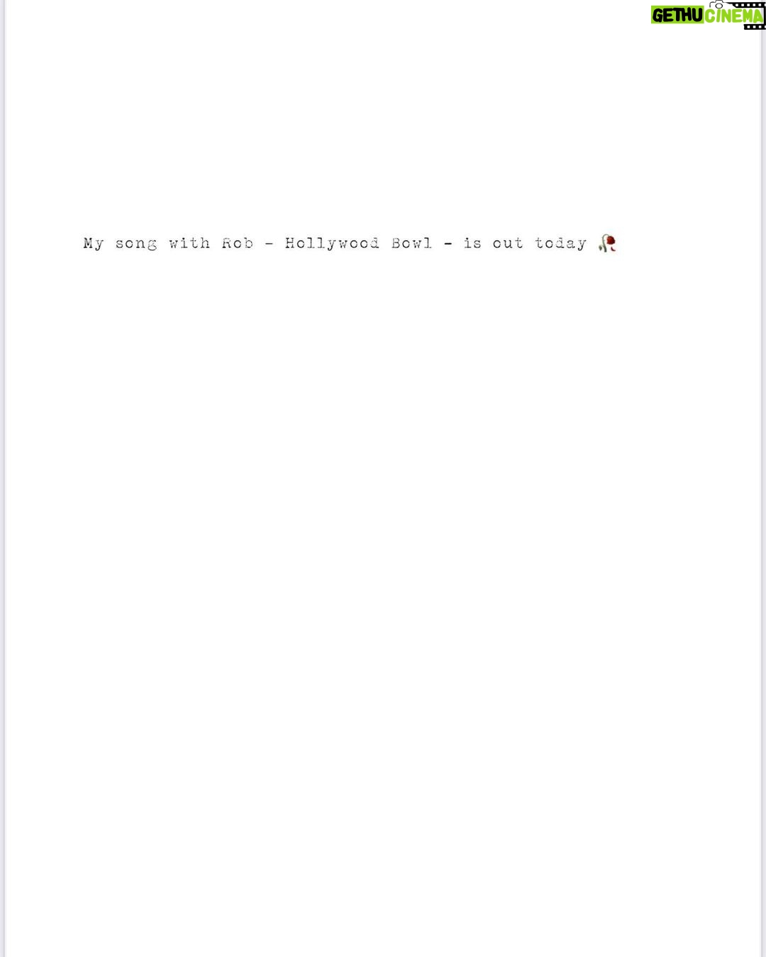 Lana Del Rey Instagram - New song with Rob out today 🪄