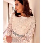 Lara Dutta Instagram - When I first stepped into the film industry with my debut film #Andaaz my biggest thrill was that I was being dressed by the style maven of Bollywood , my dearest @manishmalhotra05 !! He had transformed actresses careers and rewritten how women were presented on screen! His clothes were young, fun, sexy and trendy! Today, two decades later, I’m still just as thrilled to wear Manish’s clothes! His detailing is exquisite and I feel elegant and opulent, just as the occasion demanded! 🤍#delhidiaries #white #shine Outfit: @manishmalhotra05 Makeup: @rameshkondapuram Hair: @yogitasheth96 Agency: @collectiveartistsnetwork