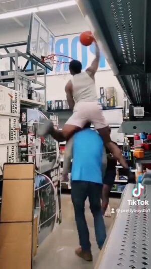 Larenz Tate Instagram - Me leaping over nonsense like…! 
**The disrespect tho! Yikes! 😳
#Dunk On!