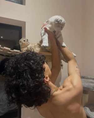 Larri Merritt Instagram - sorry i ghosted you, too busy being a cat dad