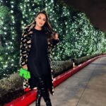 Larsa Pippen Instagram – Happy Holidays ❤️. Jumpsuit: @ygcollection_  coat: @versace bag @stalvey