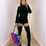 Larsa Pippen Instagram - You can look but don’t touch 🌈 @kurtgeiger #kurtgeigerlondon