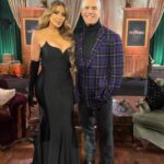 Larsa Pippen Instagram - The Traitors reunion✔️ it’s always a blast with @bravoandy Dress: @michaelcostello glam: @bychrismartin @makeupbymarine jewelry: @larsamarie
