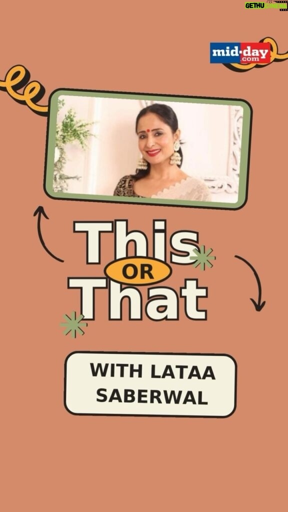 Lataa Saberwal Instagram - Watch @lataa.saberwal, get candid with us over a fiery this or that segment. #LataaSaberwal #Entertainment #Bollywood #EntertainmentVideo #ThisOrThat #Quiz #yehrishtakyakehlatahai #series   Comment with your thoughts on who we should feature in the next episode of this and that.
